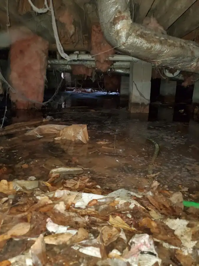 Crawl space flood assessment for Commercial Water Damage Restoration in Kennett Square