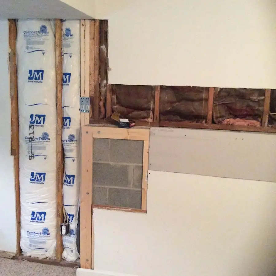 Wall insulation replacement during Contents Cleaning & Restoration in Kennett Square